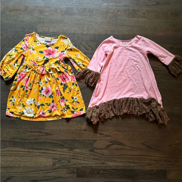 Blueberi Boulevard Other - Blueberi Boulevard 4T dress and plink and brown lace dress 4T